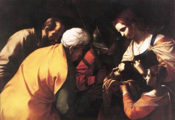 マティア・プレティ Painting - 洗礼者聖ヨハネの首を持つサロメ バロック様式 マティア・プレティ